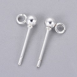 304 Stainless Steel Ball Stud Earrings Findings&nbsp;STAS-P227-17S
