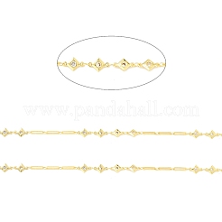 Rack Plating Brass Rhombus & Oval Link Chains&nbsp;CHC-C025-13G