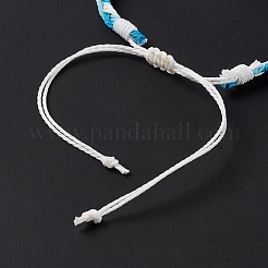 3Pcs 3 Style Natural Shell & Glass Braided Bead Bracelets Set&nbsp;BJEW-B065-07B