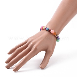 Rainbow Theme Bracelets & Necklaces Sets for Kids&nbsp;SJEW-JS01266