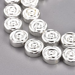 非磁性合成ヘマタイトビーズ連売り  バラ付きのフラットラウンド  ミックスカラー  10x3.5mm  穴：1mm  約41個/連  16.14インチ（41cm）&nbsp;G-I276-01
