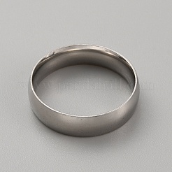 201ステンレススチール製シンプルプレーンバンドリング（男性用、女性用）  ステンレス鋼色  内径：20.8mm  6mm&nbsp;RJEW-WH0015-01F