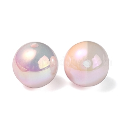 UV Plating Rainbow Iridescent Opaque Acrylic Beads&nbsp;OACR-C007-01H