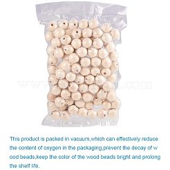 Round Unfinished Wood Beads&nbsp;WOOD-PH0008-12