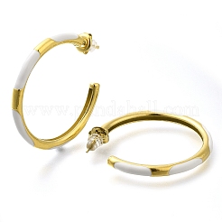 Ion Plating(IP) 304 Stainless Steel Enamel Stud Earrings&nbsp;EJEW-I316-06G-03