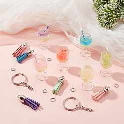 DIY Imitaion Fruit Juice Charm Keychain Making Kits&nbsp;DIY-SC0018-66