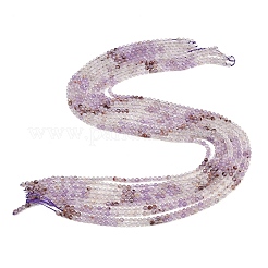 Natural Purple Phantom Quartz Purple Lodolite Quartz Beads Strands&nbsp;G-B175-D07-3mm