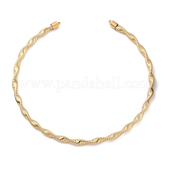 6.5mmツイストアイアンチェーンネックレス  女性用カラーネックレス  ライトゴールド  内径：5-1/4インチ（13.3cm）&nbsp;NJEW-G163-01KCG