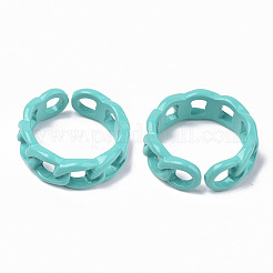 Spray Painted Alloy Cuff Rings&nbsp;RJEW-T011-29F-RS