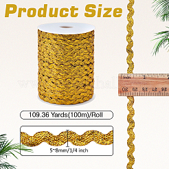 Polyester Wave Ribbon&nbsp;OCOR-WH0078-536A