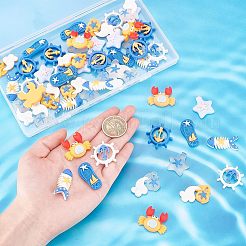 54Pcs 9 Style Resin Cabochons&nbsp;CRES-FH0001-04