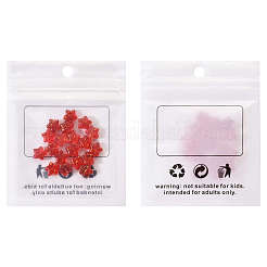 20個スプレー塗装ガラスビーズ  スター  レッド  8x8.5x4mm  穴：1mm&nbsp;GLAA-YW0001-11