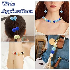 ラバー加工オペークアクリルビーズ  ラウンド  ライトスカイブルー  16mm  穴：2mm  約226個/489g&nbsp;LS-MACR-CJC0009-02D