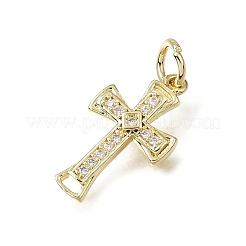 Easter Brass Micro Pave Clear Cubic Zirconia Pendants&nbsp;CU-L001-15G-03