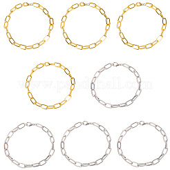 20Pcs 2 Colors Iron Cable Chain Bracelets for Women Men&nbsp;BJEW-SC0001-41