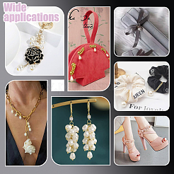 60Pcs 4 Styles Shell Pearl Beaded Pendants&nbsp;PALLOY-GA00044