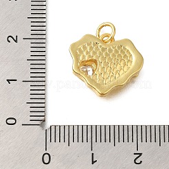 Rack Plating Brass Micro Pave Cubic Zirconia Pendants&nbsp;KK-I716-09G