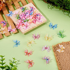 56Pcs 8 Colors Cloth Butterfly Ornament Accessories&nbsp;DIY-TA0014-28