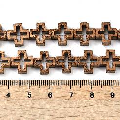 Electroplated Natural Lava Rock Beads Strands&nbsp;G-K388-02J