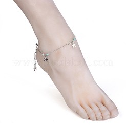 304 Stainless Steel Charm Anklets&nbsp;AJEW-AN00265-01