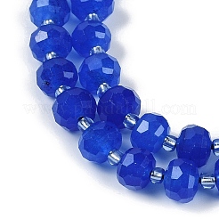 Natural Blue Agate(Dyed & Heated) Beads Strands&nbsp;G-H057-A14-02