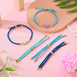 3Pcs Polyester Braided Round Cord Slider Bracelet Making&nbsp;MAK-TA0001-38A