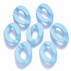 Opaque Spray Painted Acrylic Linking Rings&nbsp;OACR-S036-001B-I10