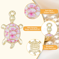 36Pcs 3 Colors Rack Plating Alloy Enamal Pendants&nbsp;ENAM-HY0001-09