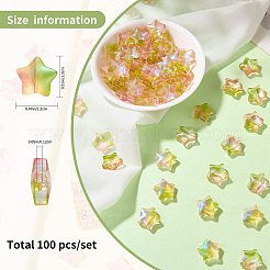 100Pcs Gradient Color Handmade Lampwork Beads&nbsp;DIY-SZ0010-51E