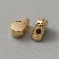 CCBプラスチックビーズ  ゴールドカラー  ティアドロップ  6x4x3mm  穴：1.2mm  100個/袋&nbsp;KY-CJC0002-02C