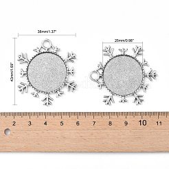 Christmas Ornaments Alloy Snowflake Pendant Cabochon Settings&nbsp;TIBEP-O006-29AS
