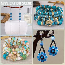 DIY 1200Pcs 24 Styles Crackle Glass & Acrylic Round Beads Findings Kits&nbsp;DIY-PA0001-34A