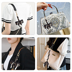 2Pcs 2 Styles Polyester Alloy Bag Extension Chains&nbsp;HJEW-AR0005-17