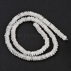 天然石クオーツクリスタルビーズ連売り  水晶  ロンデル  6x2mm  穴：0.7mm  約174個/連  15.35''（39センチメートル）&nbsp;G-Q159-B29-01