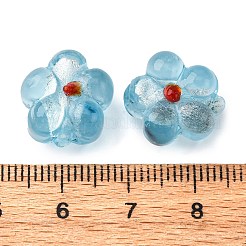 Handmade Silver Foil Glass Lampwork Beads&nbsp;FOIL-T001-02J