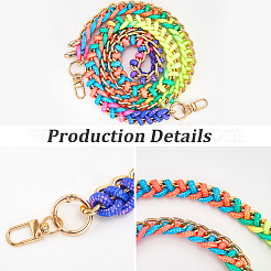 Acrylic Cable Chain & Polyester Braided Cord Bag Straps&nbsp;FIND-WH20033-020KCG-D
