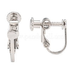 Brass Screw On Clip-on Earring Findings&nbsp;LS-KK-L164-02P