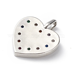 Rack Plating Brass Micro Pave Cubic Zirconia Pendants&nbsp;KK-C019-12P-01