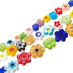 3 Strands 3 Style Handmade Millefiori Glass Bead Strands&nbsp;LAMP-OC0001-50B
