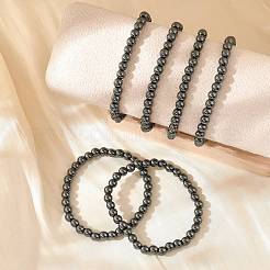 Synthetic Non-magnetic Hematite Beaded Stretch Bracelets&nbsp;BJEW-D446-B-22