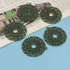 Flat Round Zinc Alloy Big Pendant&nbsp;PALLOY-R065-110-FF