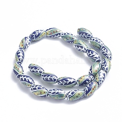 Handmade Printed Porcelain Beads&nbsp;PORC-G004-A09