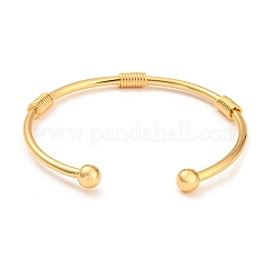 Brass Cuff Bangles&nbsp;BJEW-P305-01G