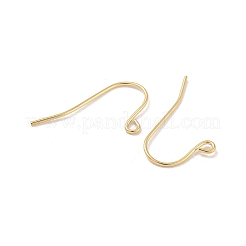 真鍮のピアスフック  カドミウムフリー＆ニッケルフリー＆鉛フリー  18KGP本金メッキ  19.5x12x1mm  穴：1.5mm  ピン：0.6mm&nbsp;KK-H503-28G