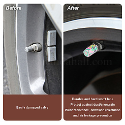 Aluminium Alloy Hexagon Head Tire Valve Caps&nbsp;AJEW-WH0329-19