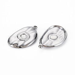 Non-Tarnish 304 Stainless Steel Pendant Cabochon Settings&nbsp;STAS-N097-106P-NR