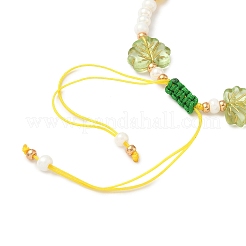 Glass Seed Beads & Lampwork Beads Braided Bead Bracelets for Women&nbsp;BJEW-MZ00212-01