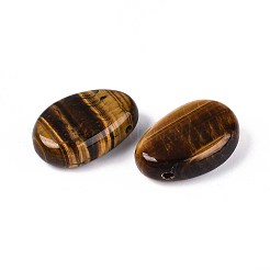 天然石タイガーアイペンダント  ティアドロップチャーム  29.5~30.5x19.5~20.5x8~11mm  穴：2~3mm&nbsp;G-N349-08J