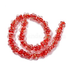 Handmade Dichroic Foil Glass Beads Strands&nbsp;DICH-U001-04I