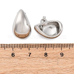 Rack Plating Brass Teardrop Stud Earrings&nbsp;X-EJWE-Q766-03P